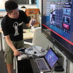 Demonstrating the simulator at OzBerry hackerspace